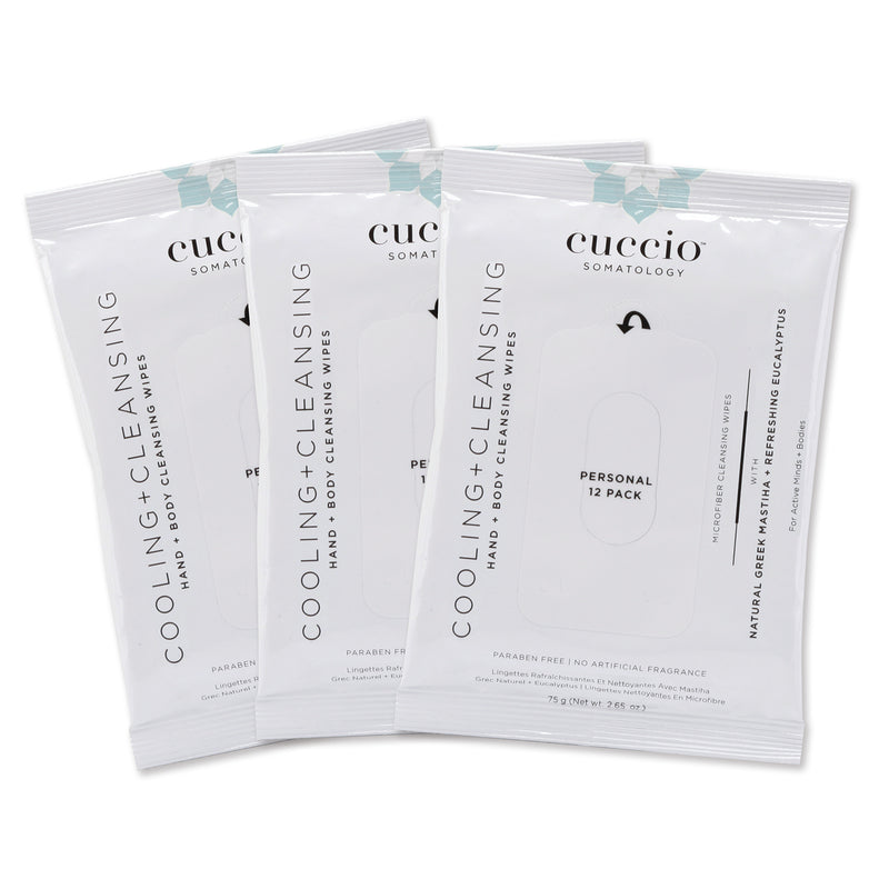 COOLING + CLEANSING ACTIVE BODY WIPES - 3 PACKS