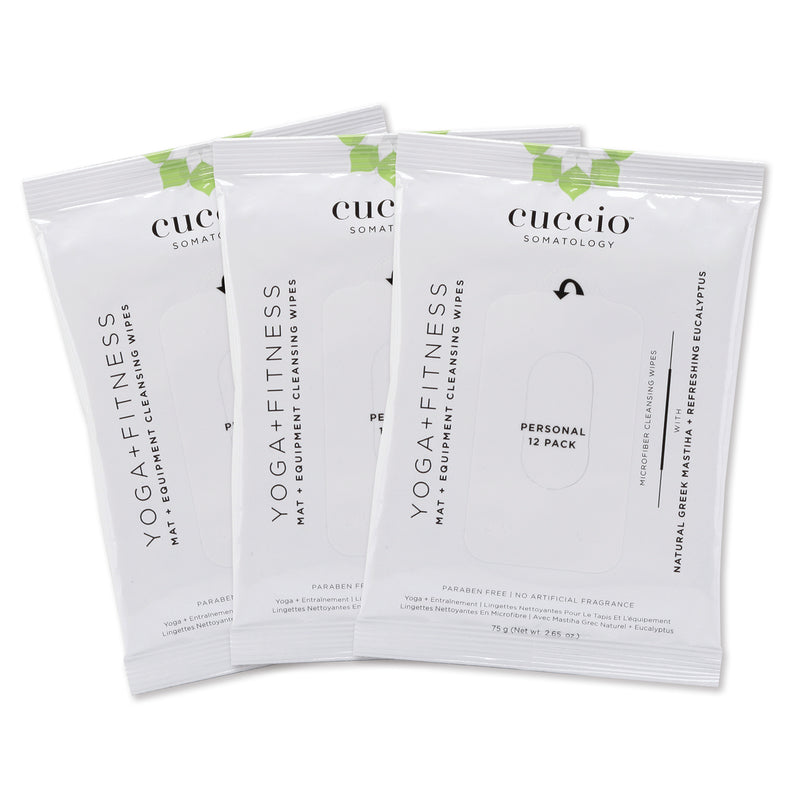 FITNESS EQUIPMENT + MAT CLEANING WIPES - 3 PACKS